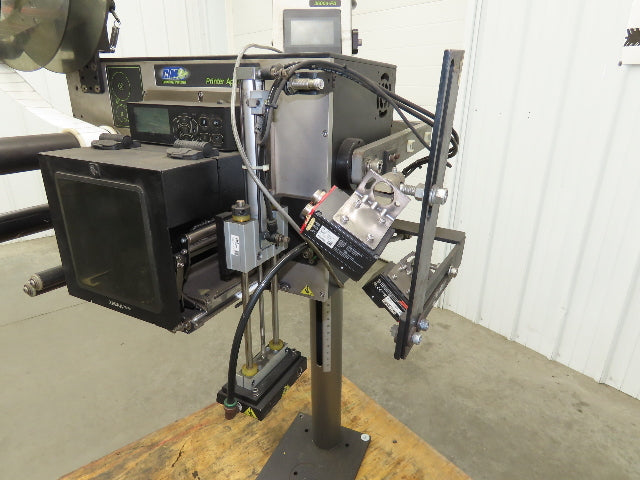 CTM 3600A-ZE500-4-3 High Speed Label Applicator Zebra Print Head ZE500-4 Stand