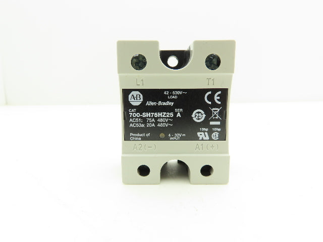 Allen Bradley 700-SH75HZ25 Solid State Relay 4-32VDC Input 75A/480V Output