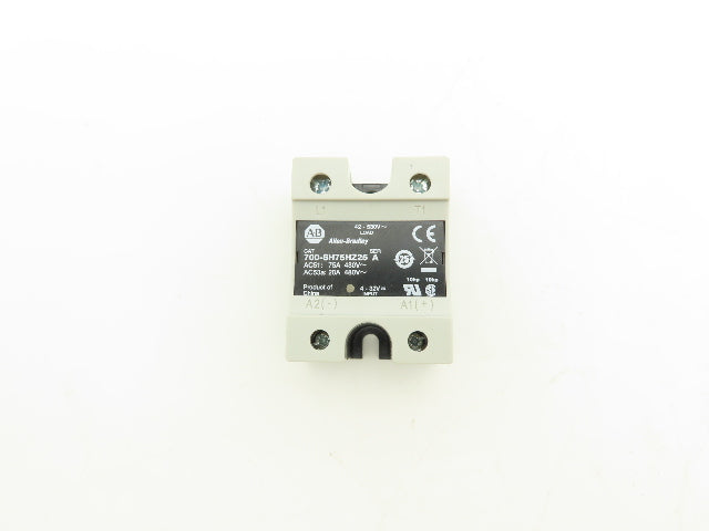 Allen Bradley 700-SH75HZ25 Solid State Relay 4-32VDC Input 75A/480V Output
