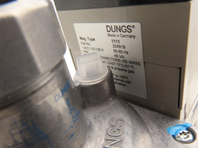 Dungs 224919 Automatic Gas Shut-Off Dual Safety Valve Modular 120VAC 50/60Hz
