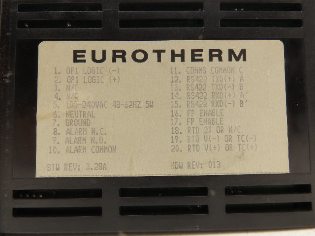 Eurotherm 808/L1/NO/R1/C4/(AKHF205)// Digital Temperature Controller 32-800°F