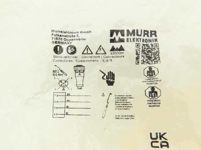 Murr Elektronik Murr 7000-12221-0341000 M12 Female Straight 4 Wire .34 Lot of 3