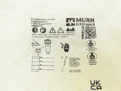 Murr Elektronik Murr 7000-12221-0341000 M12 Female Straight 4 Wire .34 Lot of 3