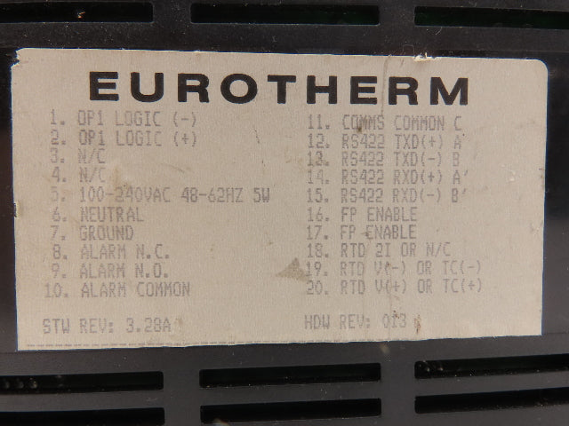 Eurotherm 808/L1/NO/R1/C4/(AKHF205)// Digital Temperature Controller 32-800°F