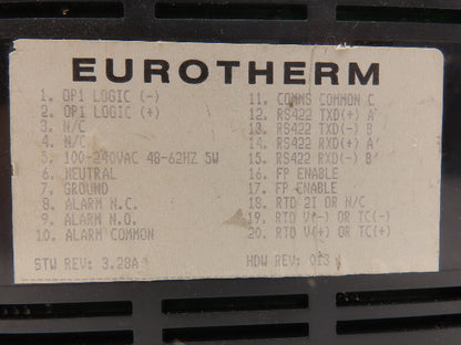 Eurotherm 808/L1/NO/R1/C4/(AKHF205)// Digital Temperature Controller 32-800°F