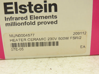 Elstein FSR/2 Ceramic Infrared Curved Panel Heater Element 500W 230V Lot of 2