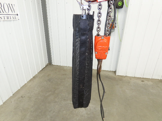 CM Lodestar Model RR 2 Ton 4000lb Electric Chain Hoist 20' Lift 16 FPM 3PH 480V