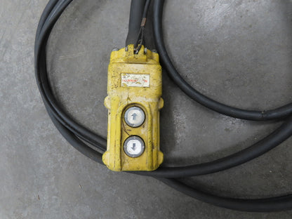CM Lodestar Model RR 2 Ton 4000lb Electric Chain Hoist 20' Lift 16 FPM 3PH 480V