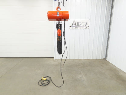 CM Lodestar Model RR 2 Ton 4000lb Electric Chain Hoist 20' Lift 16 FPM 3PH 480V