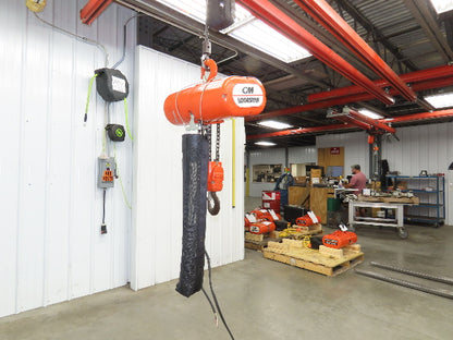 CM Lodestar Model RR 2 Ton 4000lb Electric Chain Hoist 20' Lift 16 FPM 3PH 480V