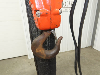 CM Lodestar Model RR 2 Ton 4000lb Electric Chain Hoist 20' Lift 16 FPM 3PH 480V