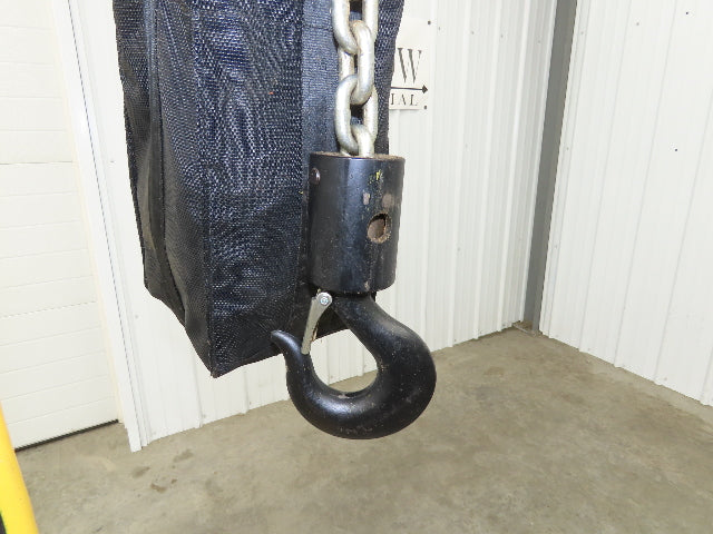 CM Lodestar Model RRS 2 Ton 4000lb Electric Chain Hoist 21' Lift 16 FPM 3PH 460V