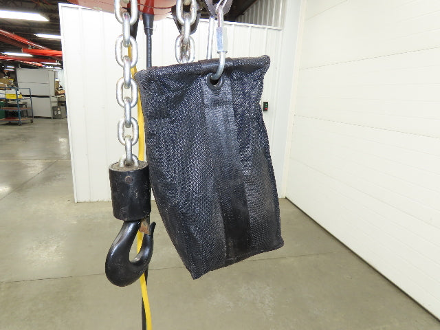 CM Lodestar Model RRS 2 Ton 4000lb Electric Chain Hoist 21' Lift 16 FPM 3PH 460V