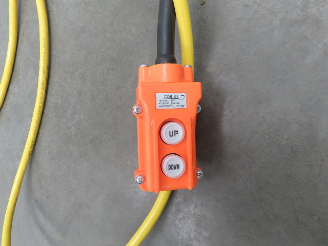 CM Lodestar Model RRS 2 Ton 4000lb Electric Chain Hoist 21' Lift 16 FPM 3PH 460V