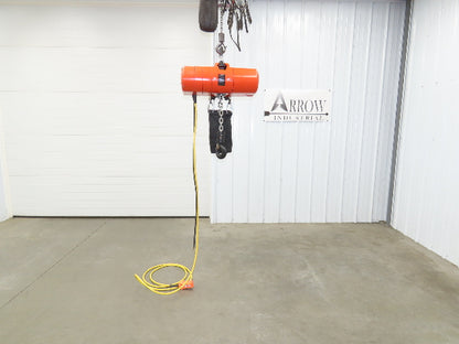 CM Lodestar Model RRS 2 Ton 4000lb Electric Chain Hoist 21' Lift 16 FPM 3PH 460V