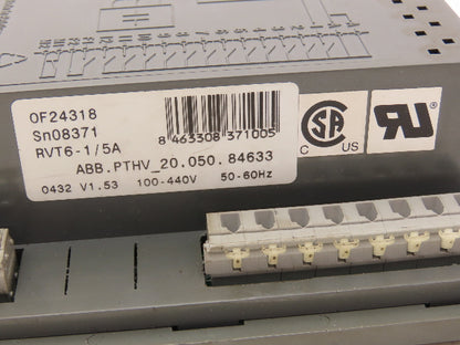 ABB RVT6-1/5A Power Factor Controller Programmable Protection Thresholds