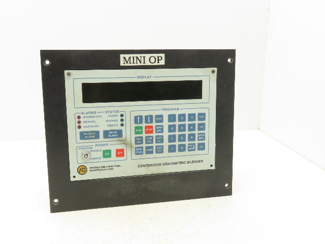 Process Control Corp COEX 2 MINI-OP Control Pannel Continuous Gravimetric Blend