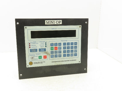 Process Control Corp COEX 2 MINI-OP Control Pannel Continuous Gravimetric Blend