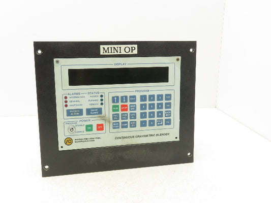 Process Control Corp COEX 2 MINI-OP Control Pannel Continuous Gravimetric Blend
