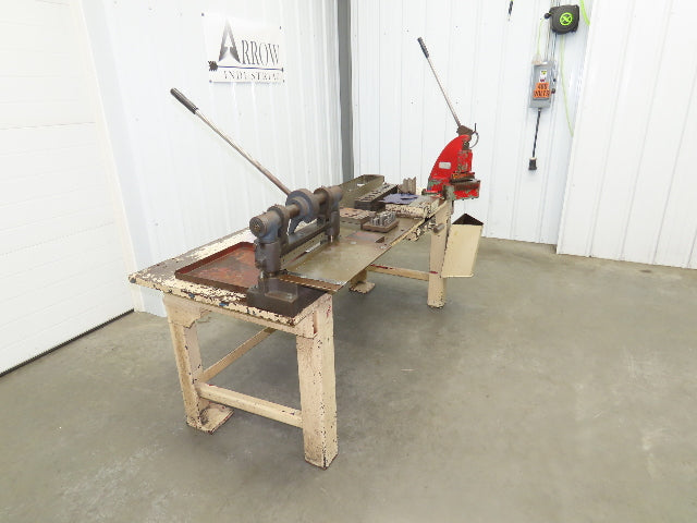 Tinsmith Fabrication Welding Layout Table Work Bench Di-Acro Notcher 12" Shear