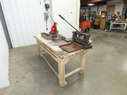 Tinsmith Fabrication Welding Layout Table Work Bench Di-Acro Notcher 12" Shear
