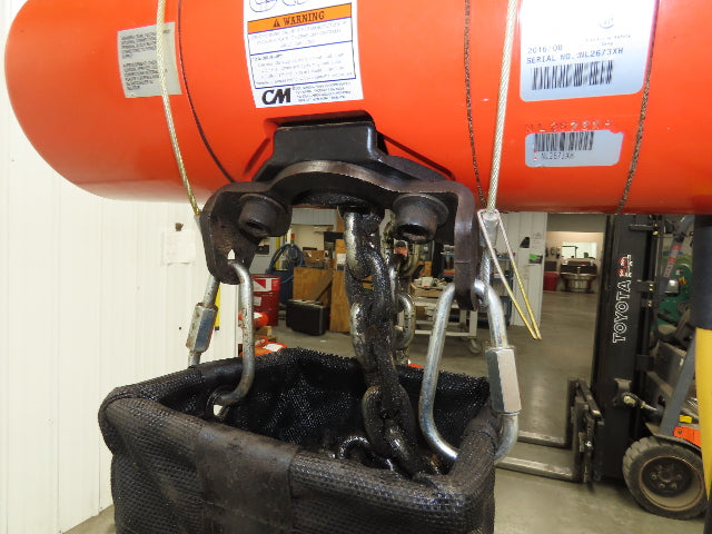 CM Lodestar Model RRS 2 Ton 4000lb Electric Chain Hoist 21' Lift 16 FPM 3PH 480V
