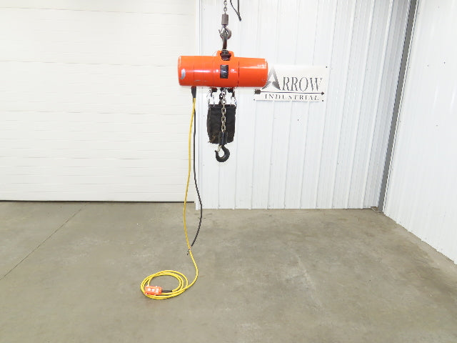 CM Lodestar Model RRS 2 Ton 4000lb Electric Chain Hoist 21' Lift 16 FPM 3PH 480V