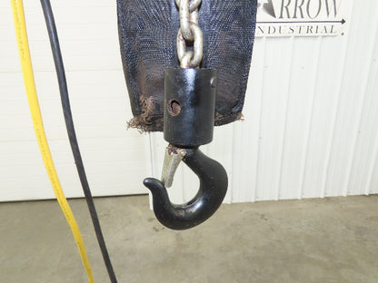 CM Lodestar Model RRS 2 Ton 4000lb Electric Chain Hoist 21' Lift 16 FPM 3PH 480V