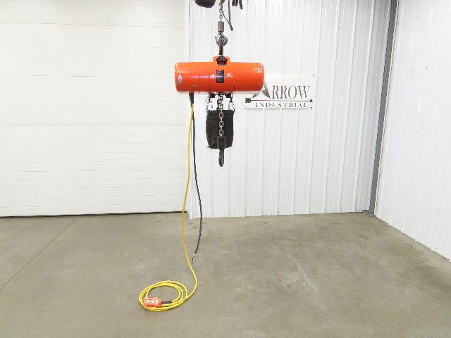 CM Lodestar Model RRS 2 Ton 4000lb Electric Chain Hoist 21' Lift 16 FPM 3PH 480V
