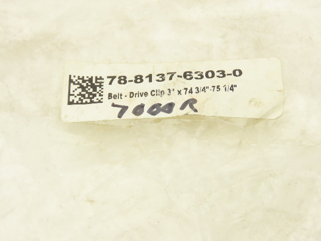 3M 78-8137-6303-0 Case Sealer Taper Drive Belt 3" x 74 3/4"-75 1/4"