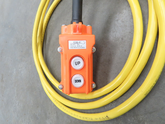 CM Lodestar Model RRS 2 Ton 4000lb Electric Chain Hoist 22' Lift 16 FPM 3PH 480V