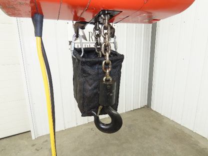 CM Lodestar Model RRS 2 Ton 4000lb Electric Chain Hoist 22' Lift 16 FPM 3PH 480V