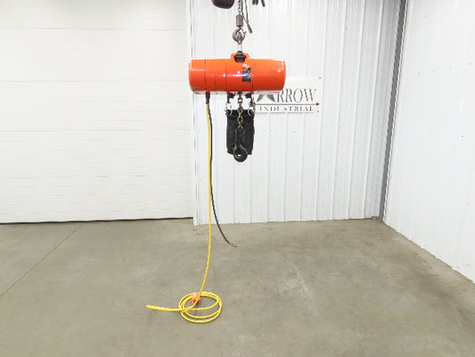 CM Lodestar Model RRS 2 Ton 4000lb Electric Chain Hoist 22' Lift 16 FPM 3PH 480V