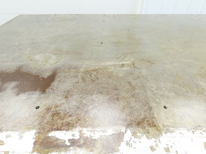 Vintage Steel Welding Layout Table 96x48" Cast Iron 1-1/4" Thick Top 38-1/2" H