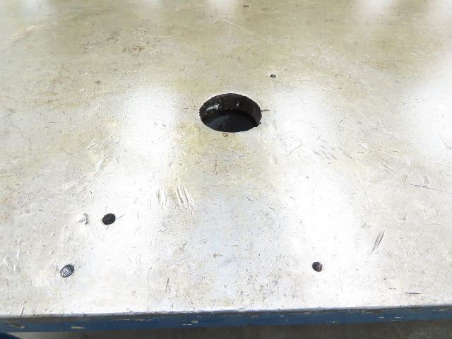 Vintage Steel Welding Layout Table 96x48" Cast Iron 1-1/4" Thick Top 38-1/2" H