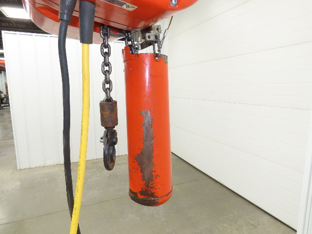 CM Lodestar Model L 1 Ton 2000lb Electric Chain Hoist 25' Lift 16 FPM 3PH 480V