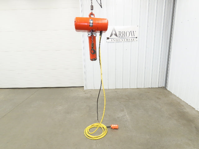 CM Lodestar Model L 1 Ton 2000lb Electric Chain Hoist 25' Lift 16 FPM 3PH 480V