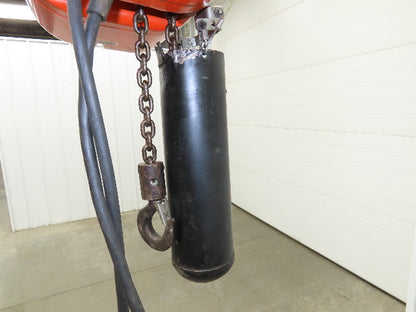 CM Lodestar Model J 1/2 Ton 1000lb Electric Chain Hoist 21' Lift 32 FPM 1PH 110V