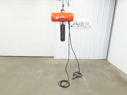 CM Lodestar Model J 1/2 Ton 1000lb Electric Chain Hoist 21' Lift 32 FPM 1PH 110V