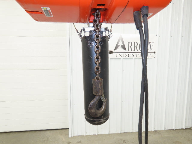 CM Lodestar Model J 1/2 Ton 1000lb Electric Chain Hoist 21' Lift 32 FPM 1PH 110V