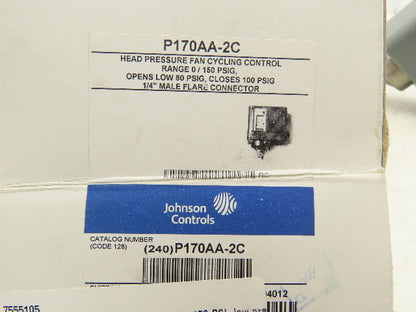 Johnson Controls P170AA-2C Pressure Control Switch 0-150 PSI 1/4" Flared