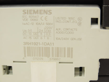 Siemens 3RT1055-6AF36 Motor Starter Contactor 150Hp 185A 1000V 3 Pole 120V Coil