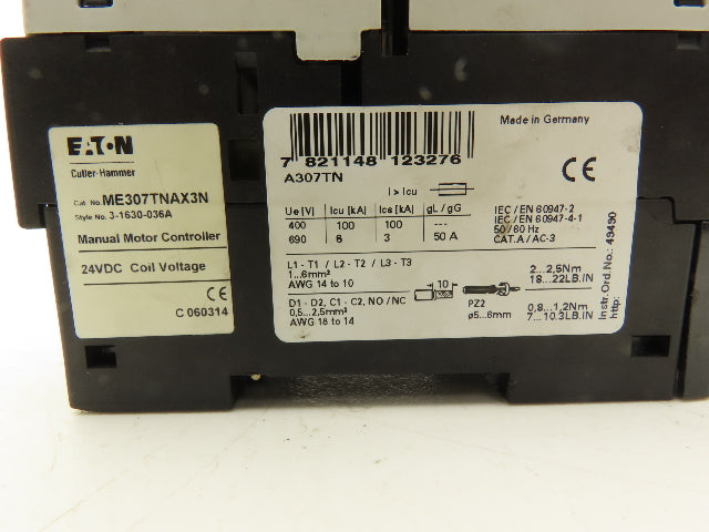Eaton Cutler Hammer A307TN Circuit Breaker 3P Manual Motor Starter 6.3A Lot of 5