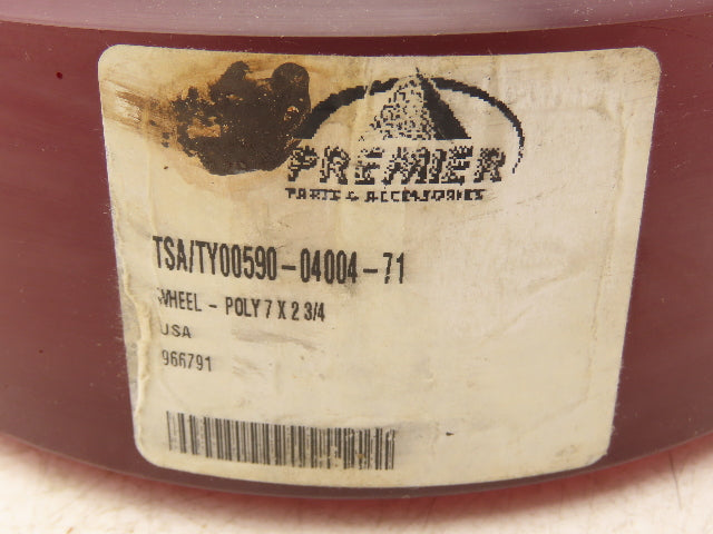 Raymond/Premier 7-1/8" x 2" Fork Lift Poly Wheel Actual Size 7" x 2-1/4"