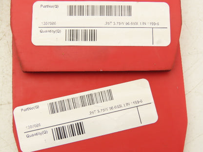 Tennant 1207086 Linard Front Squeegee Scrubber Blade Red 3.75"W x 56.6" Lot of 2