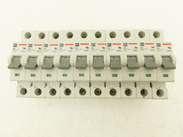 Cutler Hammer WMS1D04 Single Pole Circuit Breaker 4A 240V D-Curve Lot of 10