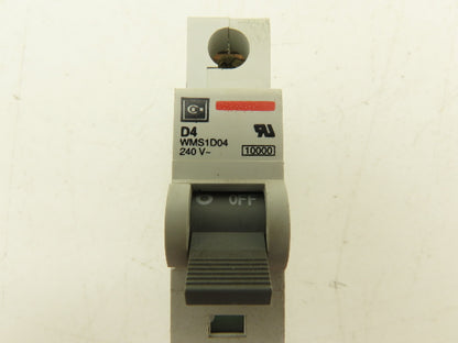 Cutler Hammer WMS1D04 Single Pole Circuit Breaker 4A 240V D-Curve Lot of 16