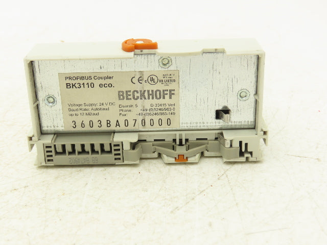Beckhoff BK3110 Profibus Bus Coupler 24VDC
