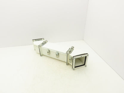 Hoffman F44L12 4"x 4"x 12" Lay In Hinged Cover Wireway with 45° Elbows F44LE45B