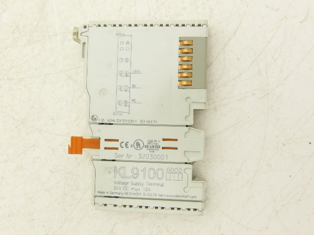 Beckhoff KL9100 2-Channel Relay Output Bus Terminal 24VDC 10A Lot Of 6